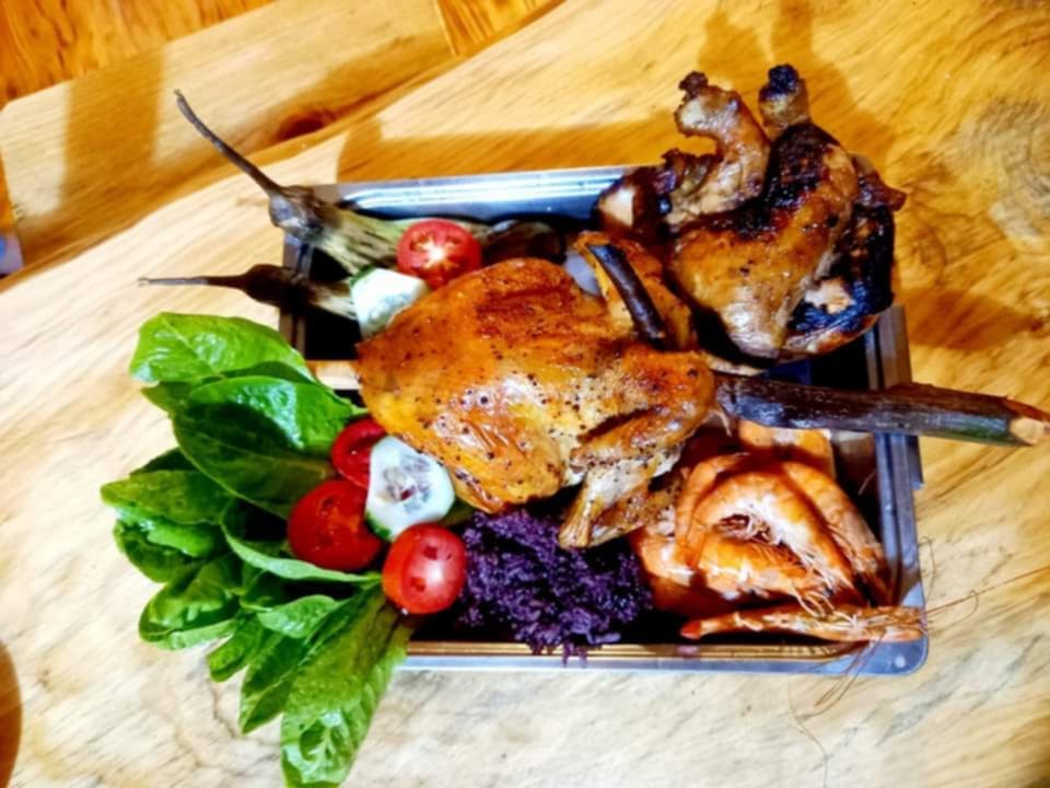 Plated chicken dish