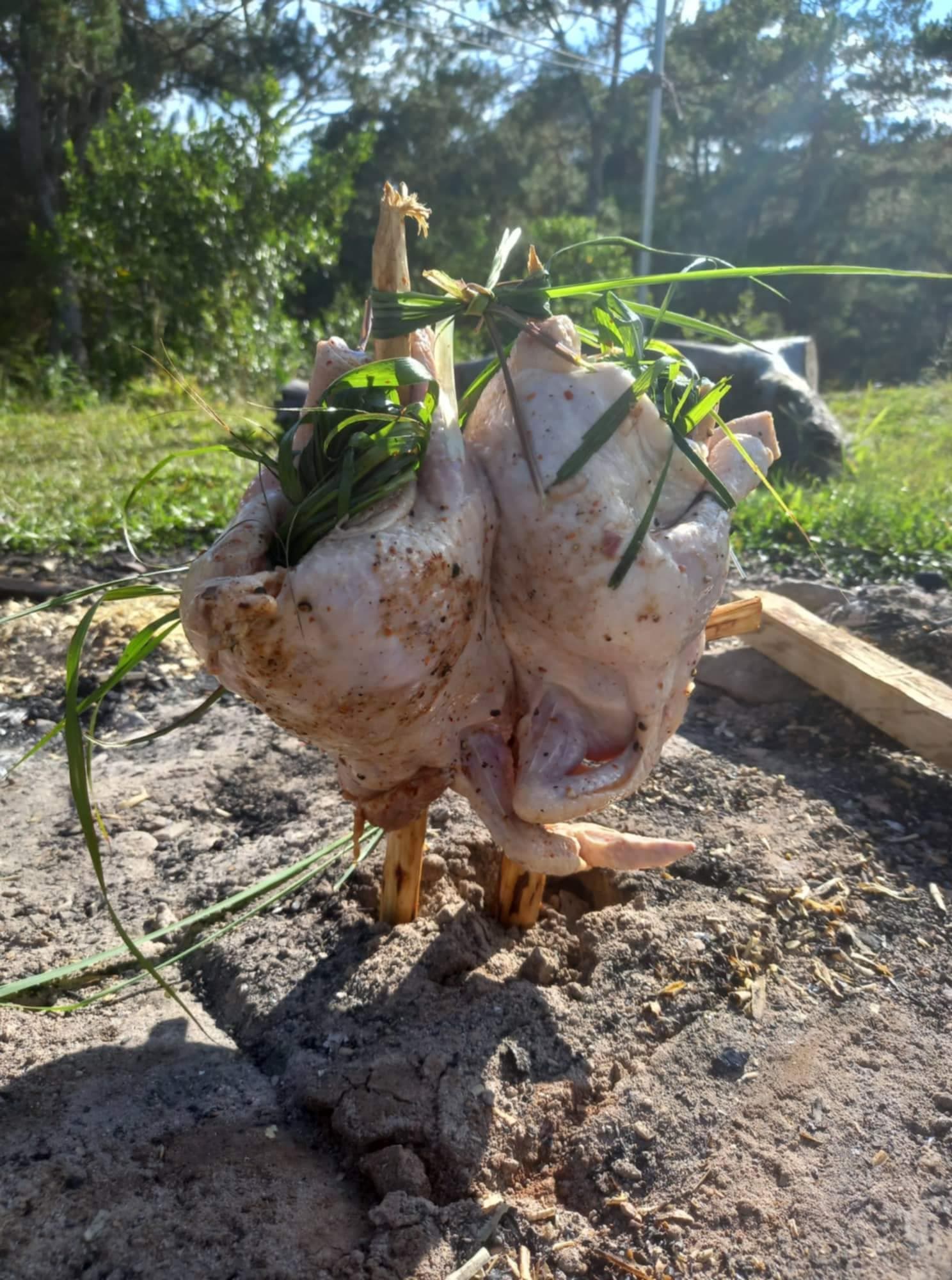 Skewered chicken